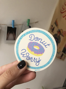 Donut Worry Sticker
