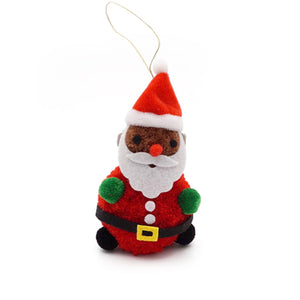 Santa Pom Pom Ornament