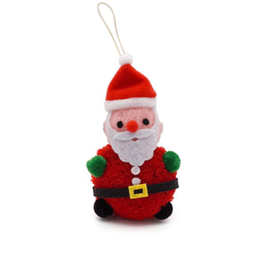 Santa Pom Pom Ornament