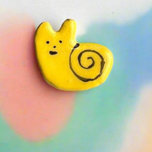 Snail Ceramic Pin