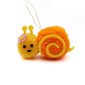 Snail Pom Pom Ornament