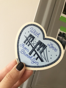 Brooklyn With Love Bridge Sticker