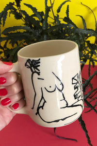 Body and Plants Line works Ceramic Mug (Various Styles)-WORM