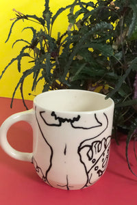 Body and Plants Line works Ceramic Mug (Various Styles)-WORM