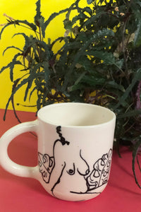 Body and Plants Line works Ceramic Mug (Various Styles)-WORM