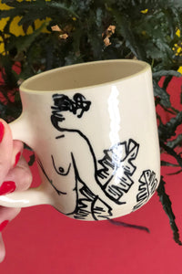 Body and Plants Line works Ceramic Mug (Various Styles)-WORM