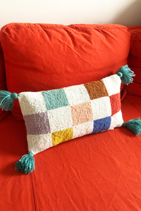 Discogrid Lumbar Tassel Pillow-WORM