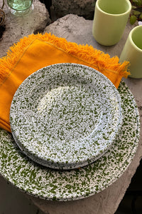 Enamelware Speckled Dessert Plate-WORM