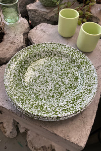 Enamelware Speckled Large Plate-WORM