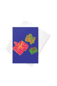 Fabric Gift Wrapped Greeting Card-WORM