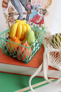 Fruit Candles in Basket - Banana, Peach, Orange, and Pear!-WORM