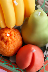 Fruit Candles in Basket - Banana, Peach, Orange, and Pear!-WORM