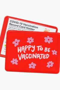 Happy To Be Vaccinated Card Holder-WORM