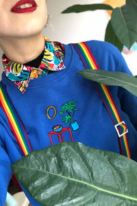 Home Embroidered Sweatshirt-WORM