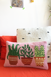 House Plant Throw Pillow-WORM