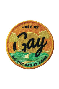 Just As Gay Embroidered Patch-WORM