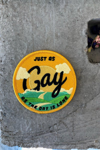 Just As Gay Embroidered Patch-WORM