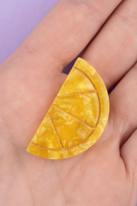 Lemon Acetate Hair Clip-WORM