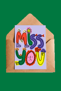 Miss You Card-WORM