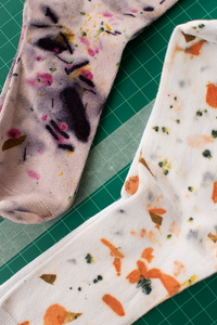 Natural Dye Abstract Cotton Socks-WORM