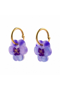 Pansy Acetate Earrings-WORM