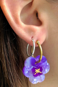 Pansy Acetate Earrings-WORM