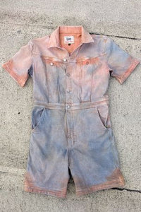 Peachy Upcycled Short Denim Jumpsuit-WORM