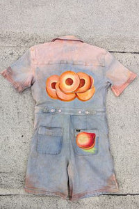 Peachy Upcycled Short Denim Jumpsuit-WORM