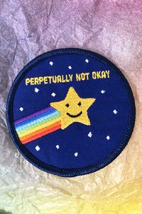 Perpetually Not Okay Embroidered Patch-WORM