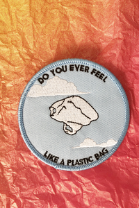 Plastic Bag Embroidered Patch-WORM