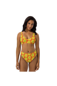 Sun Print Recycled High-waisted Bikini-WORM