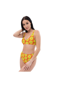 Sun Print Recycled High-waisted Bikini-WORM