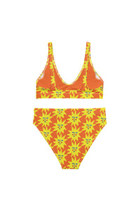 Sun Print Recycled High-waisted Bikini-WORM