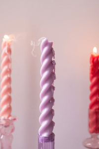 Tapered Twirl Candle (Single in colors)-WORM