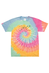 WORM Embroidered Oversized tie-dye t-shirt-WORM