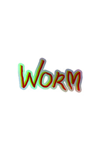 Worm 4" Holographic Sticker-WORM