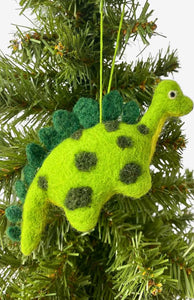 Wool Felt Dinosaur Ornament