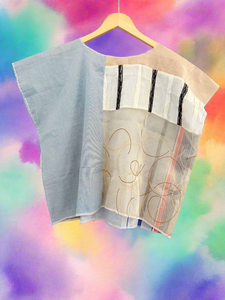 FiOT Stripe Upcycled Box Blouse