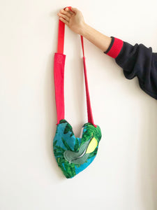 Heart Upcycled Crossbody Bag