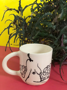 Body and Plants Line works Ceramic Mug (Various Styles)