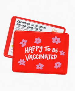 Happy To Be Vaccinated Card Holder