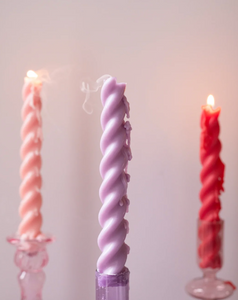 Tapered Twirl Candle (Single in colors)