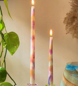 Tie Dye Taper Single Candles (2 Sizes)