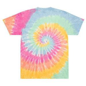 WORM Embroidered Oversized tie-dye t-shirt