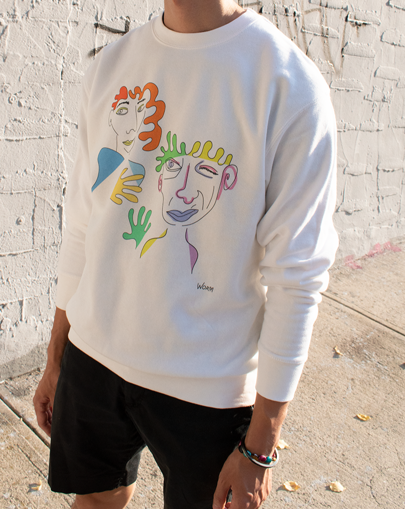 Comfy Sweatshirt Faces Line Work - Matisse Inspired – WORM